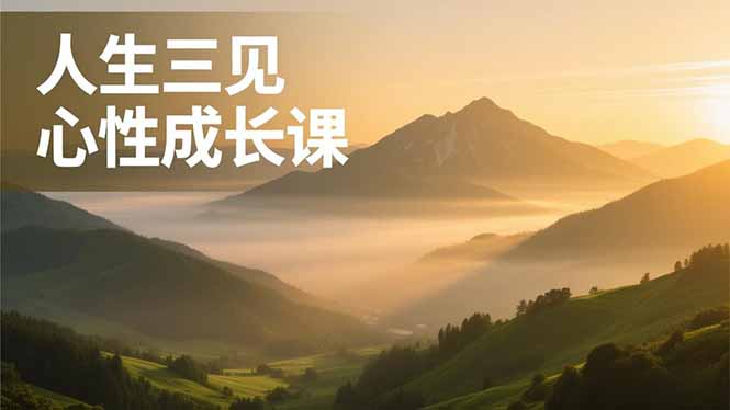 人生三见心性成长课，见天地众生自己，搞透人性安顿身心，活出清晰自我，内在富足无价-951博客