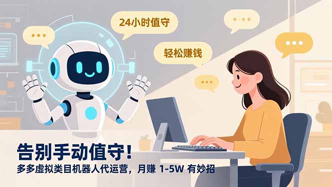 告别手动值守！多多虚拟类目机器人代运营，月赚 1-5W 有妙招_酷乐网
