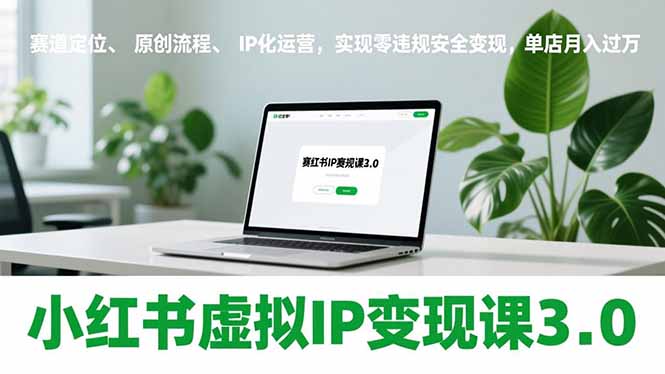 小红书虚拟IP变现课3.0,赛道定位、原创流程、IP化运营,实现零违规安全变现,单店月入过万_酷乐网