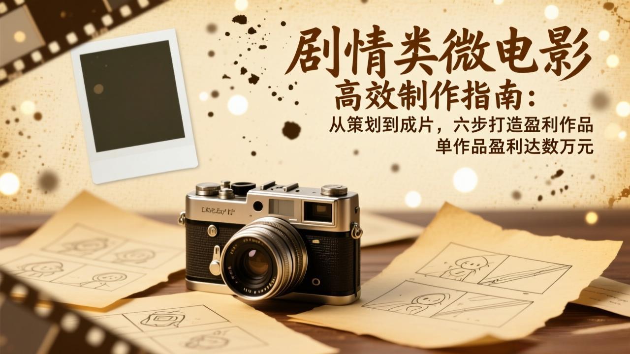 剧情类微电影高效制作指南：从策划到成片，六步打造盈利作品，单作品盈利达数万元_酷乐网