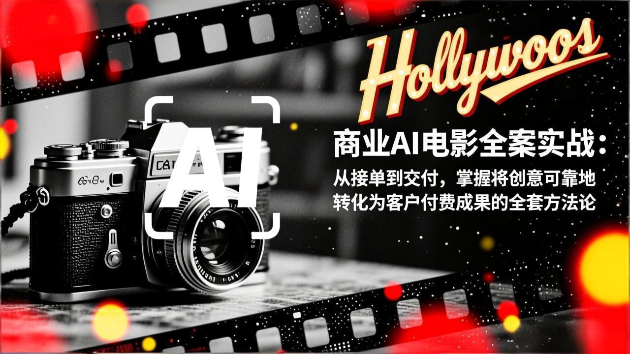 商业AI电影全案实战：从接单到交付，掌握将创意可靠地转化为客户付费成果的全套方法论_酷乐网