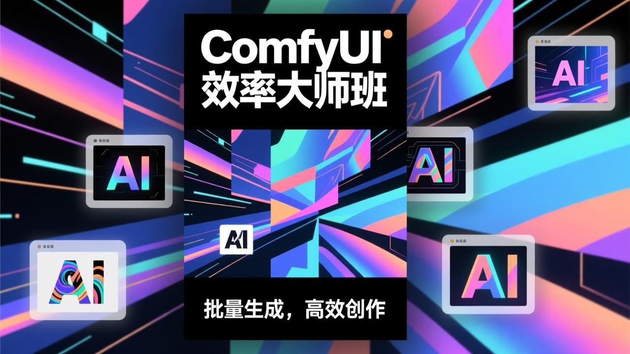 ComfyUI效率大师班：工作流搭建，批量生成，将个人AI出图效率提升5-10倍，月接单收入-951博客