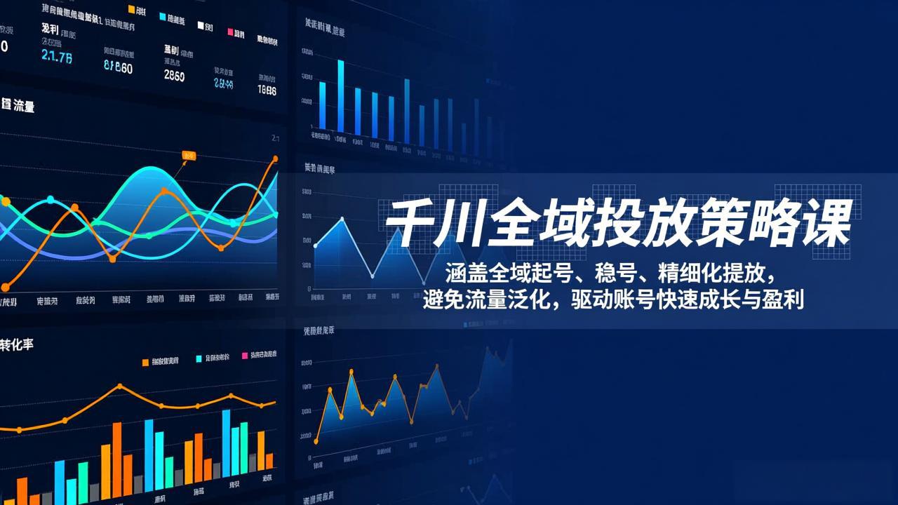 千川全域投放策略课:涵盖全域起号、稳号、精细化投放,避免流量泛化,驱动账号快速成长与盈利_酷乐网