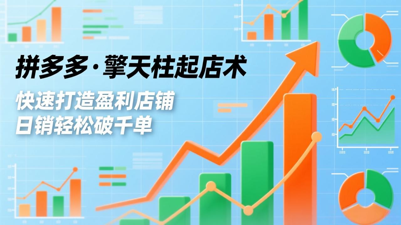 拼多多·擎天柱起店术，爆流布局、利润起飞、不断流，快速打造盈利店铺，日销破千单（更新）_酷乐网