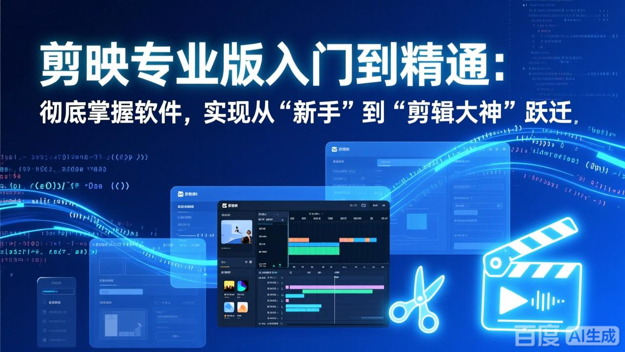 剪映专业版入门到精通：彻底掌握软件，实现从“新手”到“剪辑大神”跃迁_酷乐网