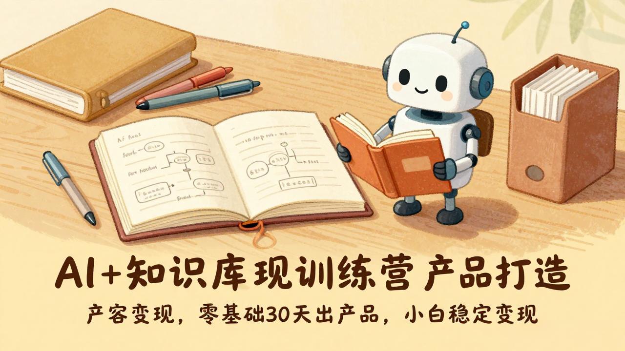 AI+知识库变现训练营，产品打造、内容创作、全平台变现，零基础30天出产品，小白稳定变现_酷乐网
