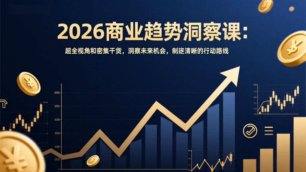 2026商业趋势洞察课：超全视角和密集干货，洞察未来机会，制定清晰的行动路线_酷乐网