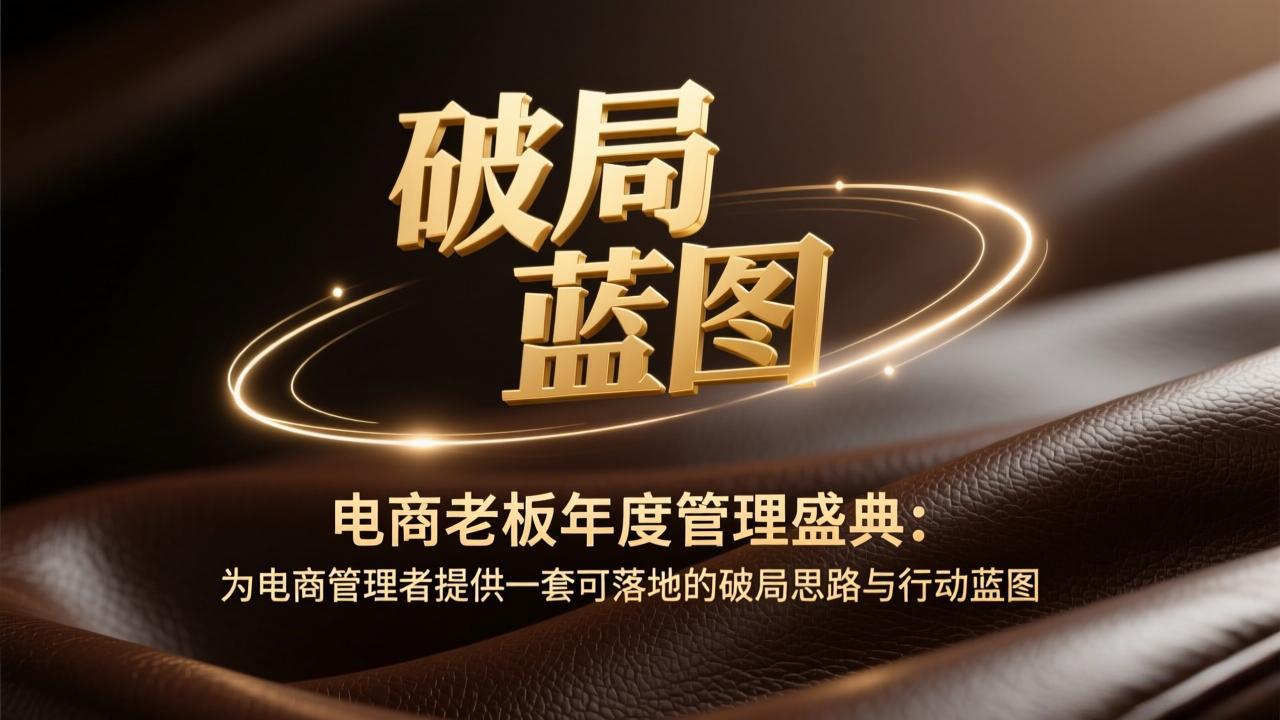 电商老板年度管理盛典：为电商管理者提供一套可落地的破局思路与行动蓝图-951博客