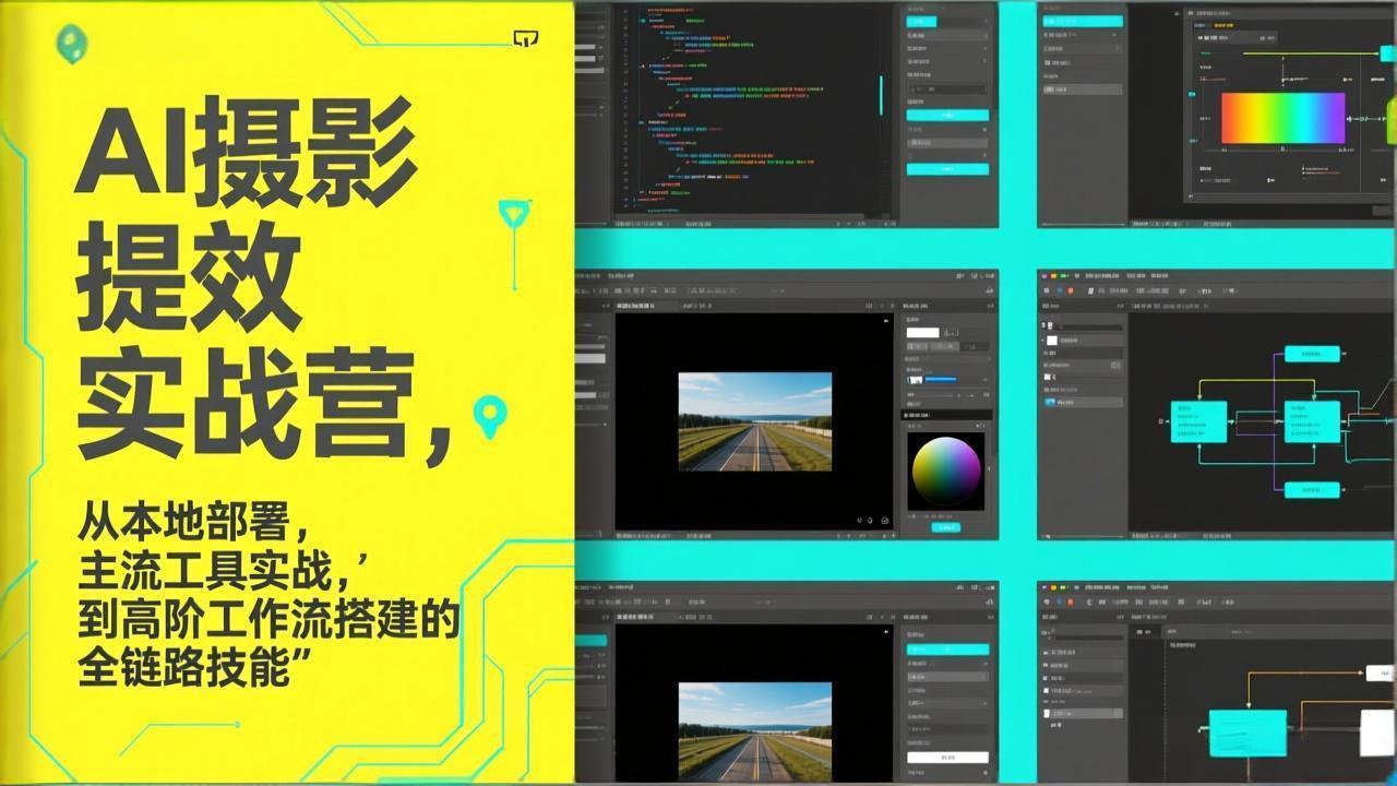AI+摄影提效实战营，从本地部署，主流工具实战，到高阶工作流搭建的全链路技能_酷乐网