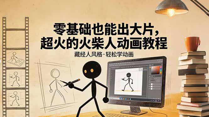 零基础也能出大片，超火的火柴人动画教程（藏经人风格）_酷乐网