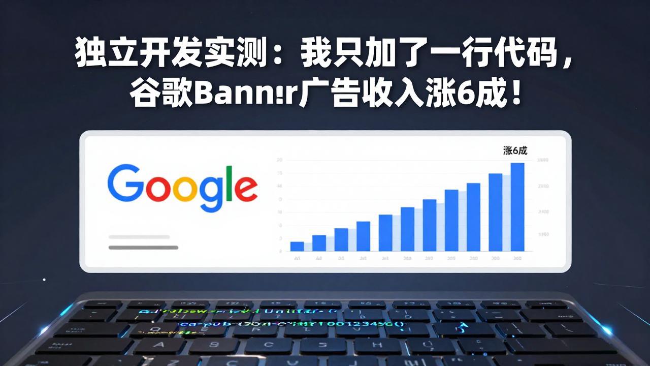 付费文章：独立开发实测：我只加了一行代码，谷歌Banner广告收入涨6成！-951博客