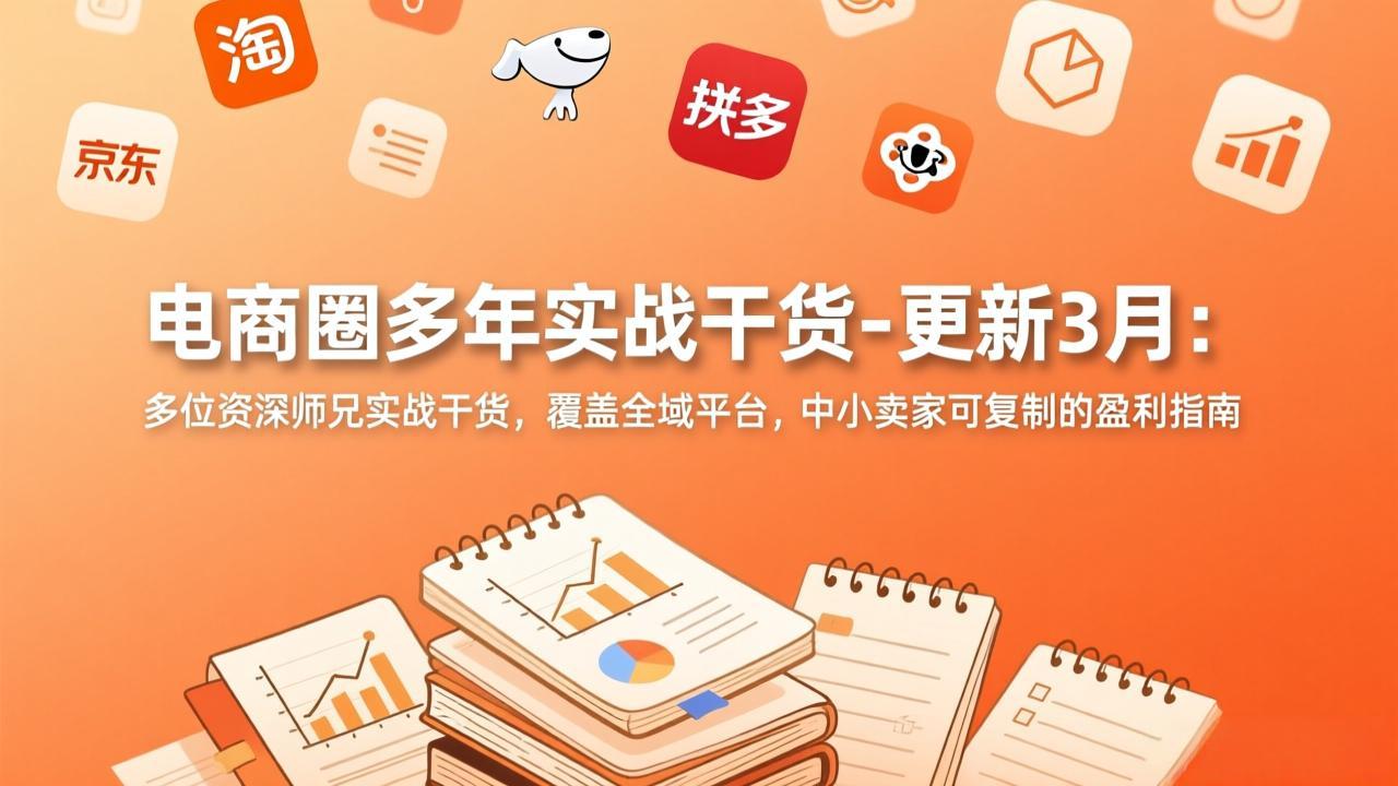电商圈多年实战干货-更新3月：多位资深师兄实战干货，覆盖全域平台，中小卖家可复制的盈利指南-951博客