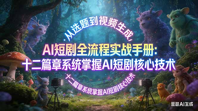 AI 短剧全流程实战手册：从选题到视频生成，十二篇章系统掌握 AI 短剧核心技术_酷乐网