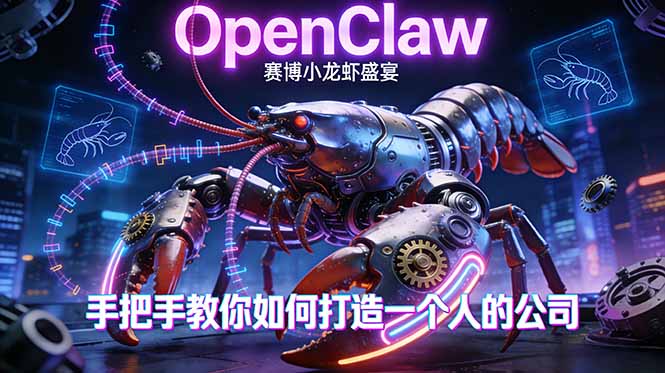 OpenClaw,小龙虾-从产品到爆款的成长之路,手把手教你如何打造一个人的公司_酷乐网