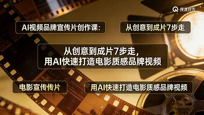 AI视频品牌宣传片创作课：从创意到成片7步走，用AI快速打造电影质感品牌视频_酷乐网
