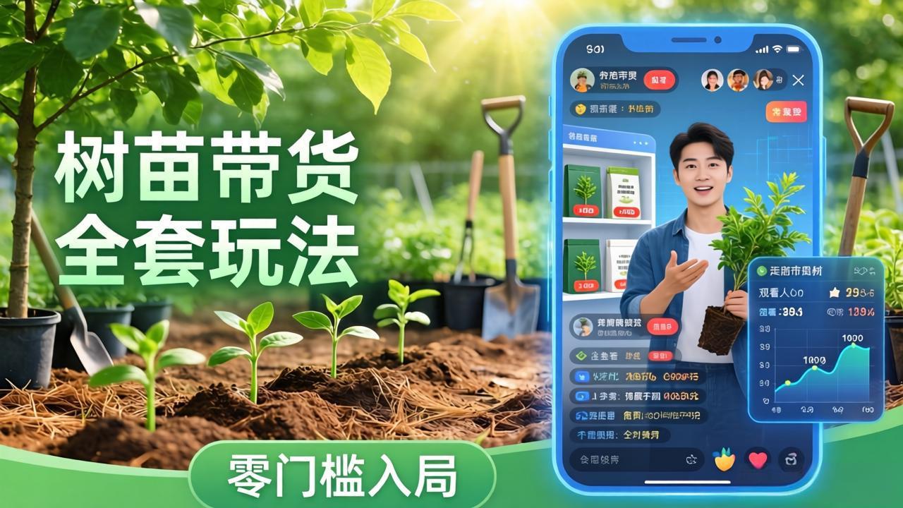 视频号AI树苗带货全套玩法：零门槛入局，掌握豆包、千问等AI工具制作树苗视频的全套流程_酷乐网