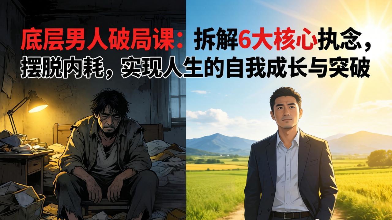 付费文章：底层男人破局课：拆解 6 大核心执念，摆脱内耗，实现人生的自我成长与突破_酷乐网