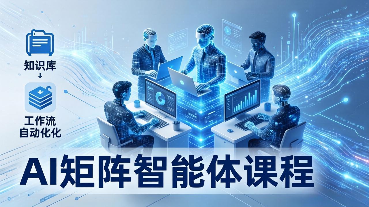 AI矩阵智能体实战：100个数字员工批量生产内容，文本知识库+工作流自动化全搞定_酷乐网