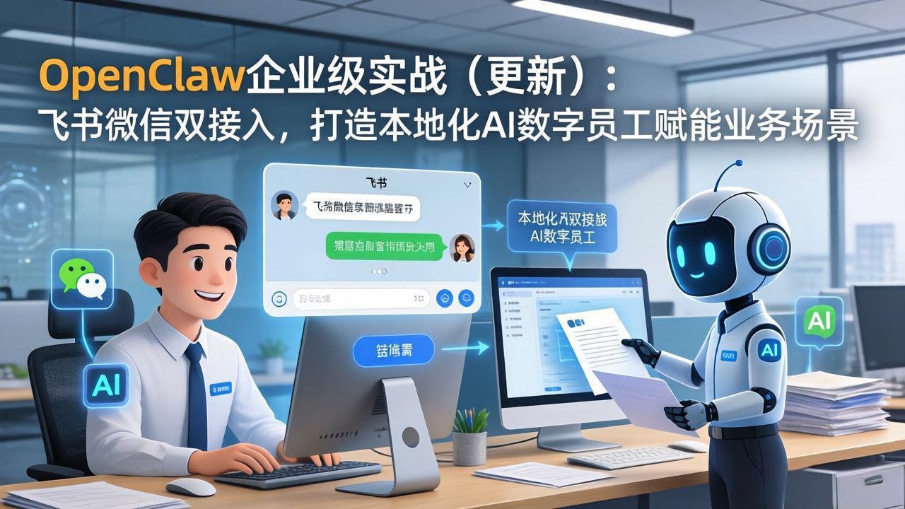 OpenClaw企业级实战（更新）：飞书微信双接入，打造本地化AI数字员工赋能业务场景_酷乐网