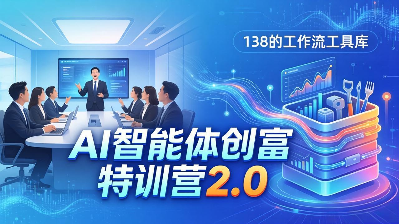 AI智能体创富特训营2.0：3天闭门直播+视频课+工具库，从0到1搭建智能体附138个工作流_酷乐网