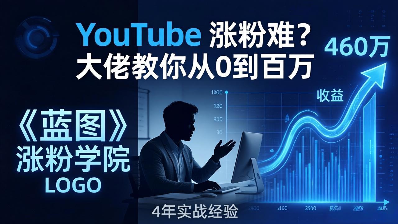 YouTube 涨粉难？《蓝图涨粉学院》：4 年赚 460 万的大佬教策略，从0到百万有路径！_酷乐网
