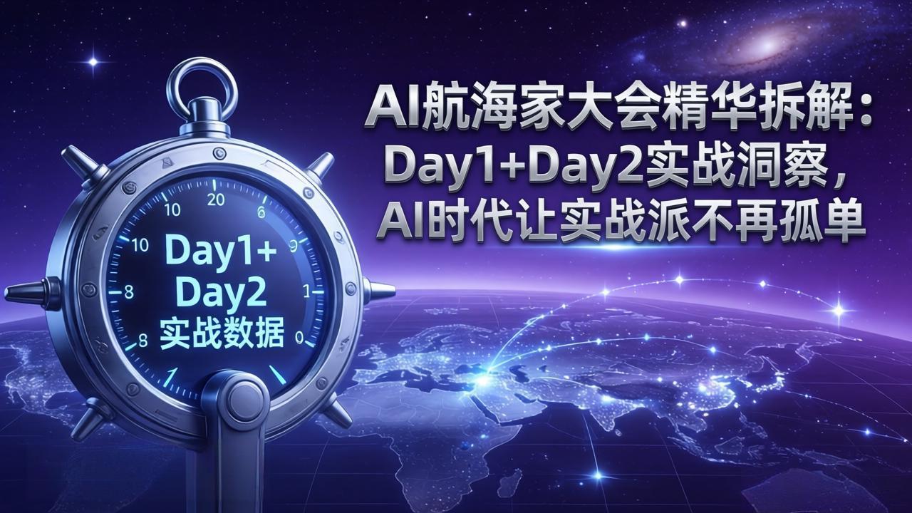 AI航海家大会精华拆解：Day1+Day2实战洞察，AI时代让实战派不再孤单_酷乐网