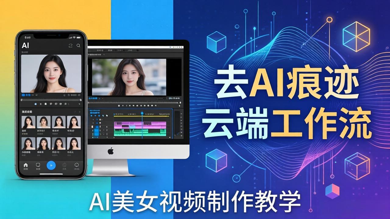 AI美女视频制作教学：去AI痕迹，云端工作流出图，手机电脑均可，不需要配置_酷乐网