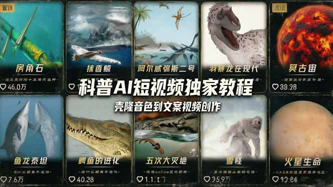 科普造物主AI短视频独家教程：从软件安装、壳隆音色到文案视频创作，零基础快速做爆款_酷乐网