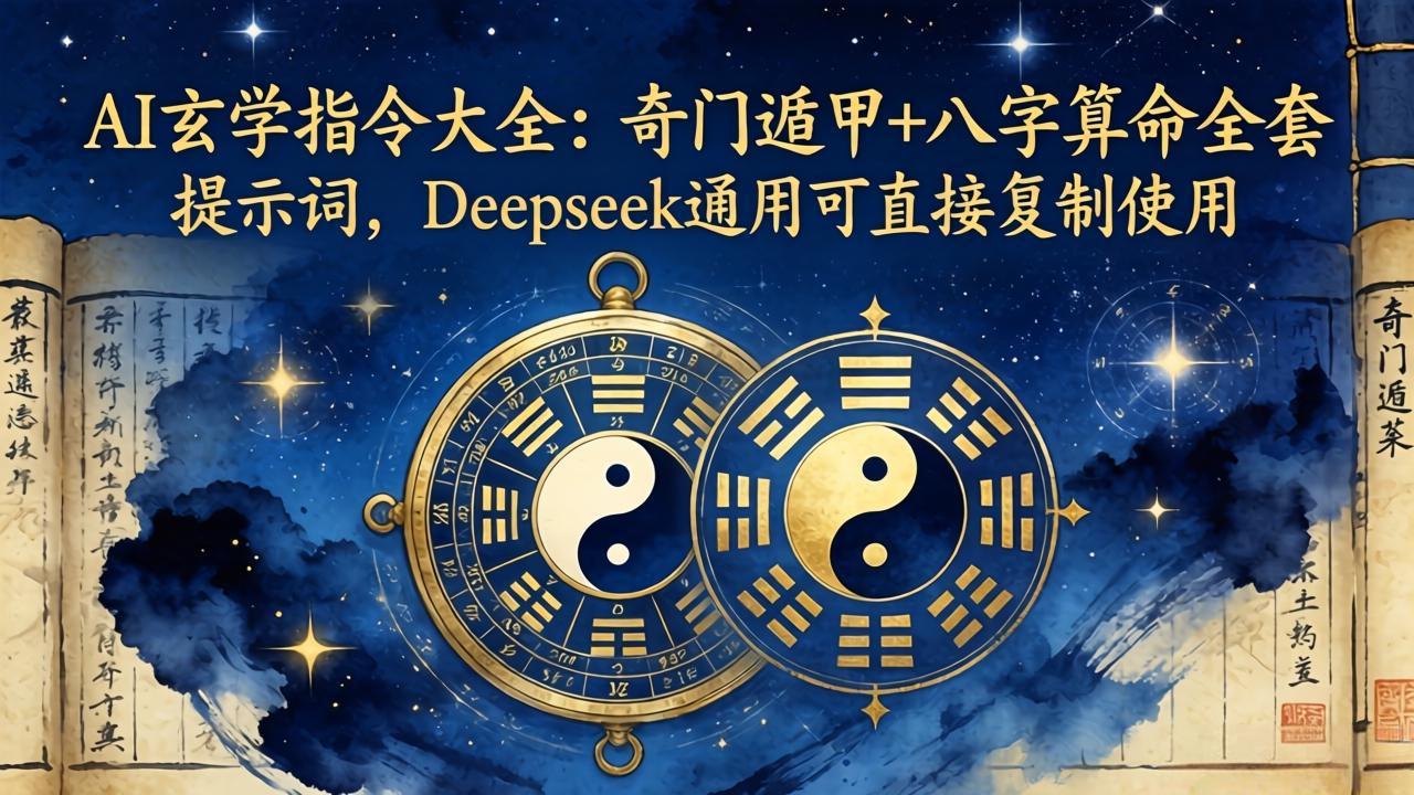 AI玄学指令大全：奇门遁甲+八字算命全套提示词，Deepseek通用可直接复制使用_酷乐网