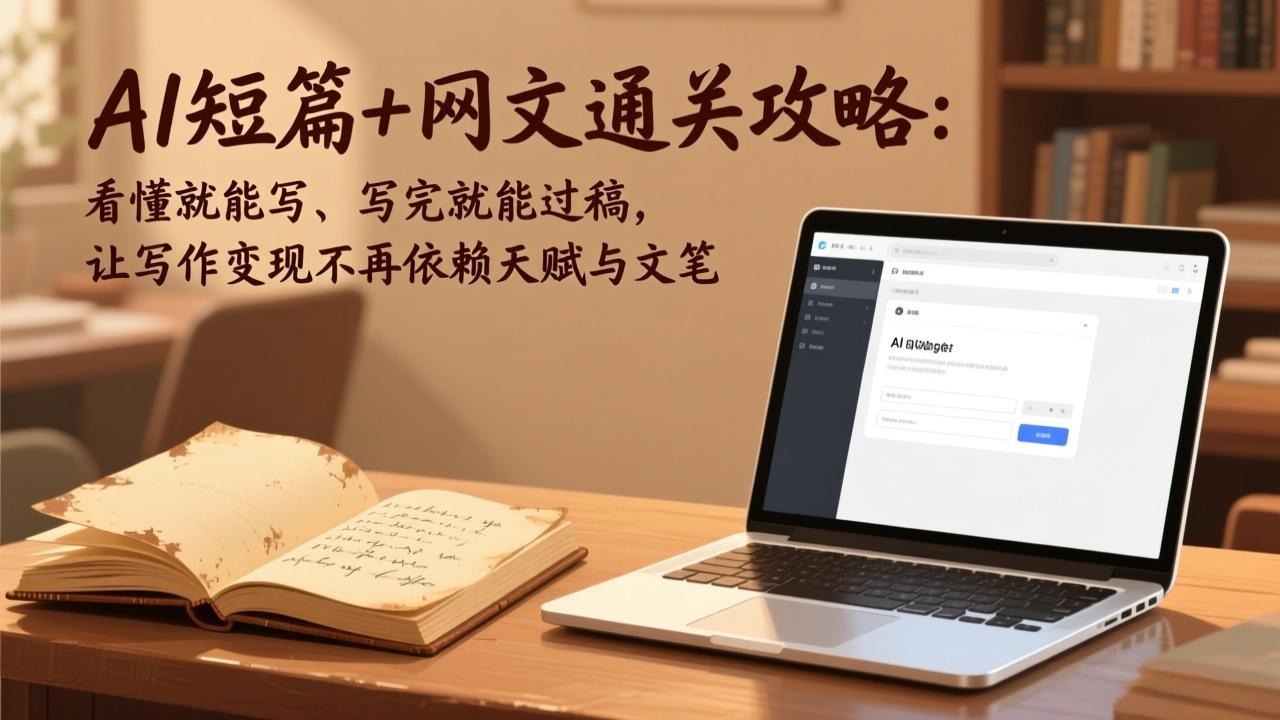AI短篇+网文通关攻略-更新4月：看懂就能写、写完就能过稿，让写作变现不再依赖天赋与文笔_酷乐网