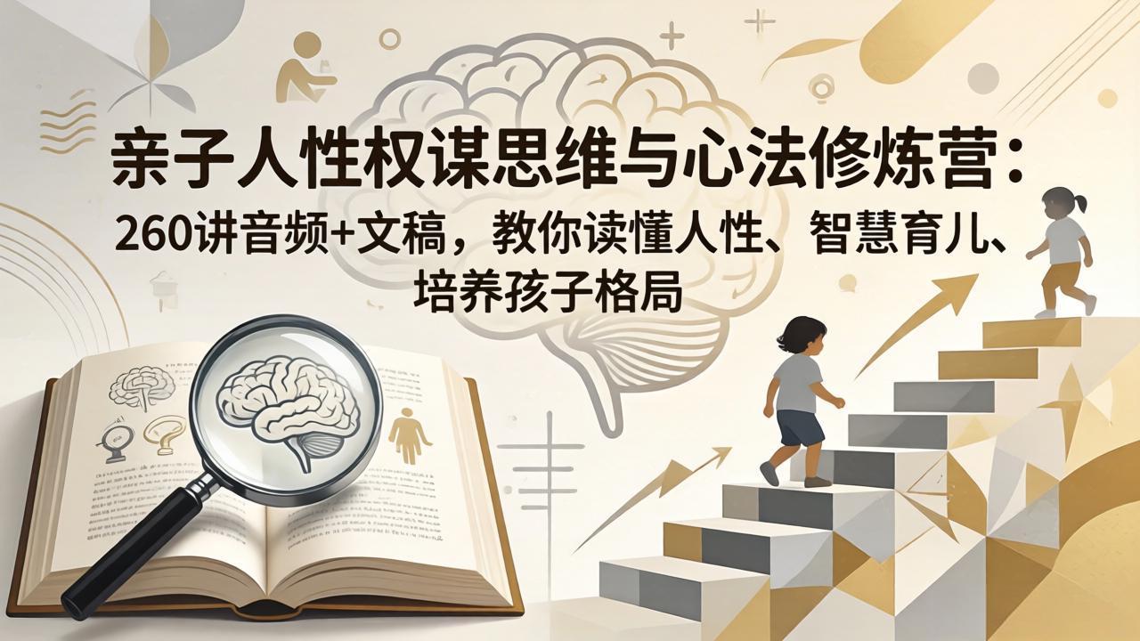 亲子人性权谋思维与心法修炼营：260讲音频+文稿，教你读懂人性、智慧育儿、培养孩子格局_酷乐网