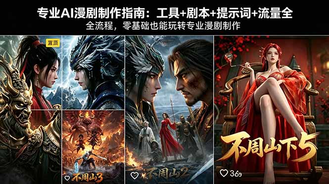 专业AI漫剧制作指南：工具+剧本+提示词+流量全流程，零基础也能玩转专业漫剧制作-951博客