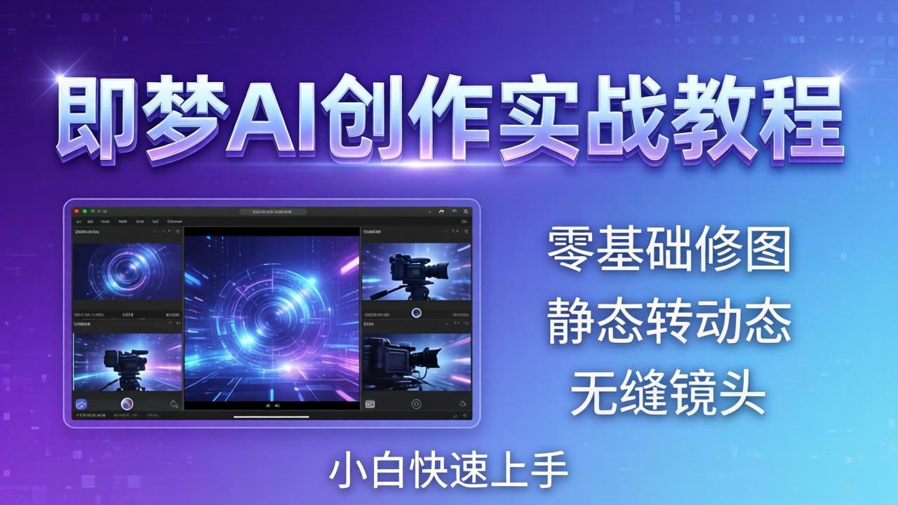 即梦AI创作实战教程，从零基础修图到AI导演，实战教学静态转动态+无缝镜头，小白快速上手中-951博客
